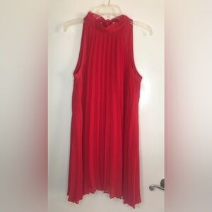 NWT Betsey Johnson red pleated swing dress M